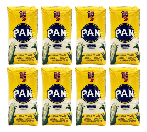 Harina Pan Blanca 1kg - 8 Unidades