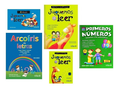 Imagen 1 de 8 de Pack Arcoíris Juguemos A Leer Primeros Números Rimas Trillas