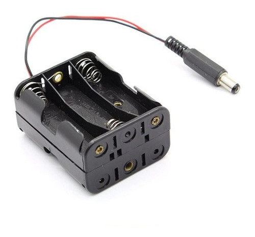 Portapilas X 6 Aa  C/ Conector 2.1 Para Arduino Emakers