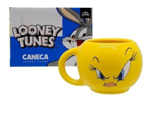 Caneca Porcelana Looney Tunes 3d Piu Piu 500ml Sude