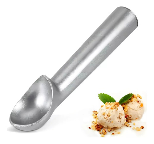 Cuchara Bocha Molde Helado Aluminio Enterizo Color Gris