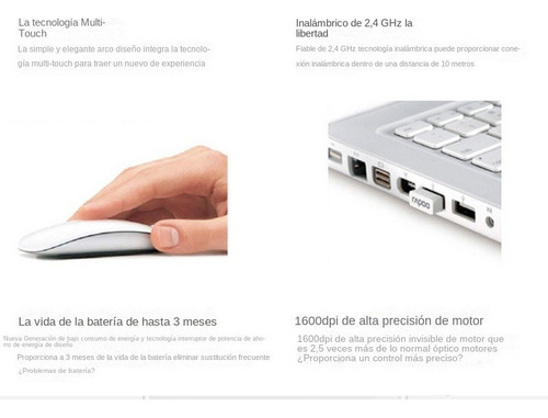 Vv Ratón Inalámbrico Con Carga Bluetooth For Macbook Air/pro