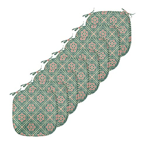 Mandala - Juego De 8 Cojines Para Asiento De Silla, Mosaico 