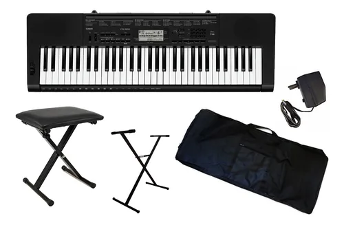 Teclado Casio Ctk 3500 Soporte Funda Banqueta Plus