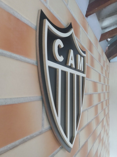 Escudo Atlético Mg 40cm Em Mdf Alto Relevo | Parcelamento sem juros Escudo Atlético Mg 40cm Em Mdf Alto Relevo | Parcelamento sem juros