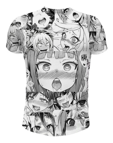 Imagen 2 de 2 de Remera Ahegao Mod 2 (full Print)