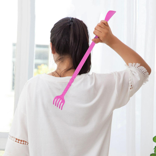 Práctica Pinza De Masaje Rosa Para Colgar En Forma De Cuerno