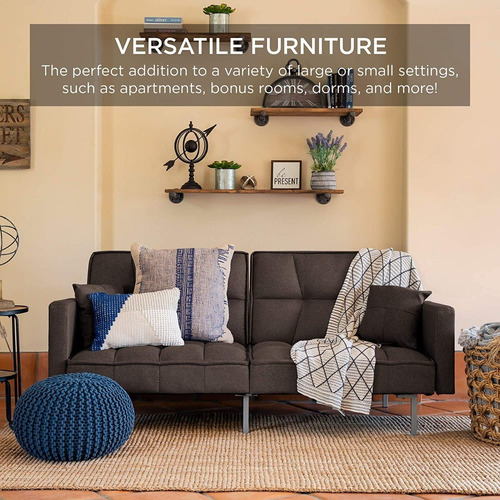 Sofa Convertible A Cama Color Marron Marca Best Choice Pr