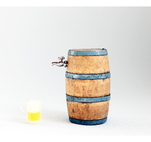 5 Barril De Cerveza En Miniatura Para Casa De Muñecas, Mini