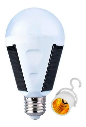 Lámpara Led 12w Solar De Emergencia E27 120w Alta Potencia Color de la luz Blanco frío