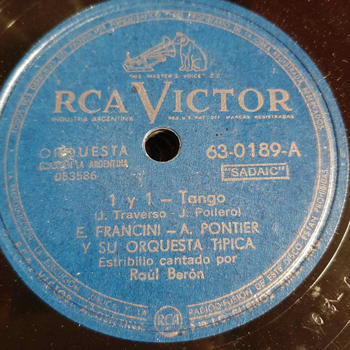 Pasta Francini Pontier Raul Beron Julio Sosa Rca Victor C391