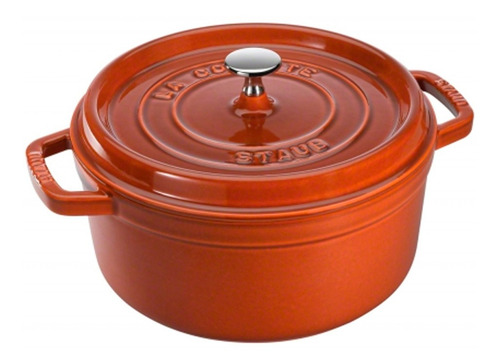 Staub ® Cocotte Redondo De Hierro Fundido 28 Cm Color Naranja
