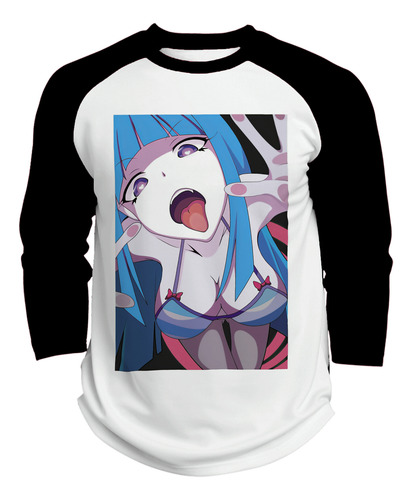 Playera Raglan 3/4 Anime Waifu Hentai Me!me!me! #2497