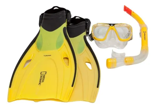 Set Completo Buceo Snorkel National Geographic Tuna44 Febo Color Talle S/m