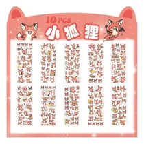 Comprar 10 Láminas De Stickers, Pegatinas  Zorritos
