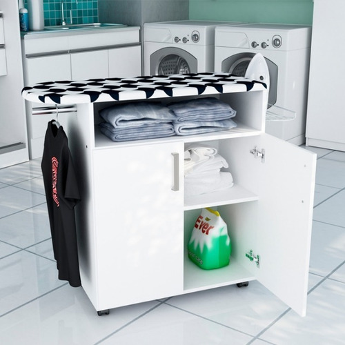 Imagen 2 de 7 de Mueble Tabla De Planchar Organizador De Planchado Dielfe 2 P