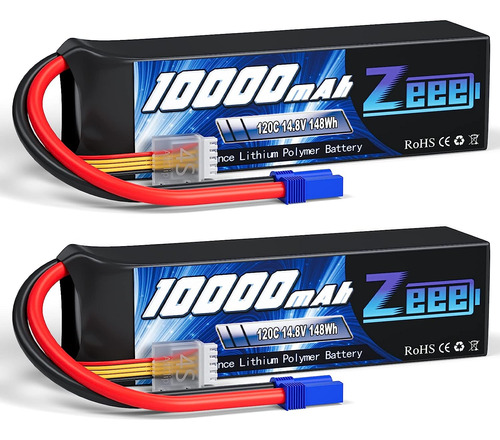 Bateria X2 4s Lipo 10000mah 14.8v 120c Conector Ec5 