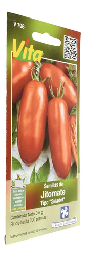 Semillas Jitomate Saladet Vita 0.6g Rojo