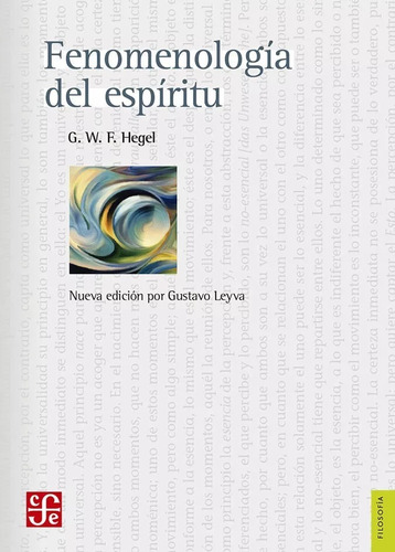 Fenomenología Del Espíritu, Hegel, Ed. Fce