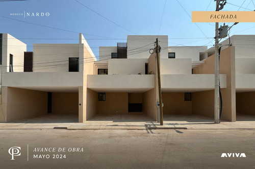 Casa En Venta Merida, Temozon Norte En Privada, Modelo Nardo Con Piscina, Entrega Inmediata.