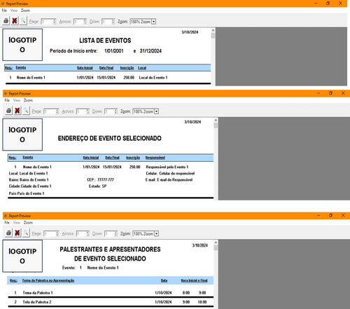 Sistema Para Controle De Eventos
