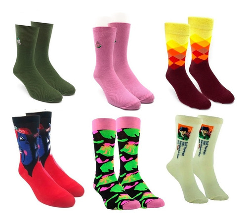 Imagen 2 de 4 de Medias Pack X6 Diseños Varios Unisex Ffyr