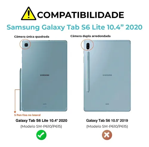 Capa Tablet Samsung Galaxy Tab S6 Lite 10.4 Wb Translucida Cor