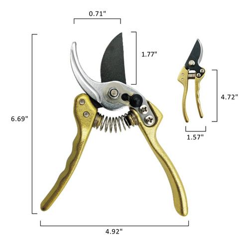 Mifuse Tijera Podar 6.5 In Cuchilla Antiadherente Mango Alta