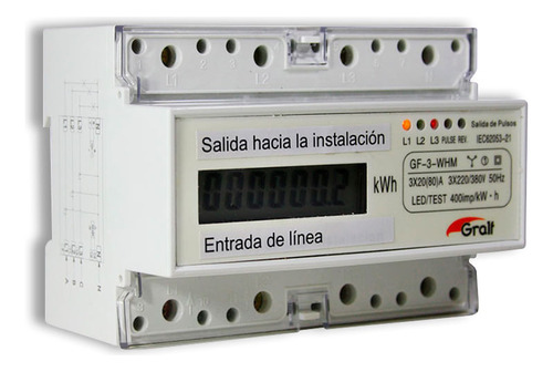 Medidor Trifásico De Consumo | Gralf Gf-3-whm