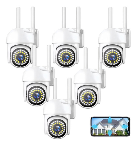 Foco Camara 360° Exterior/interior Power Adapter 360° Visión Blanco 6pz