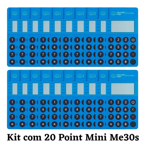Imagem 1 de 5 de 20 Máquinas Cartão Point Mini Nfc + Adesivos Lote Revenda