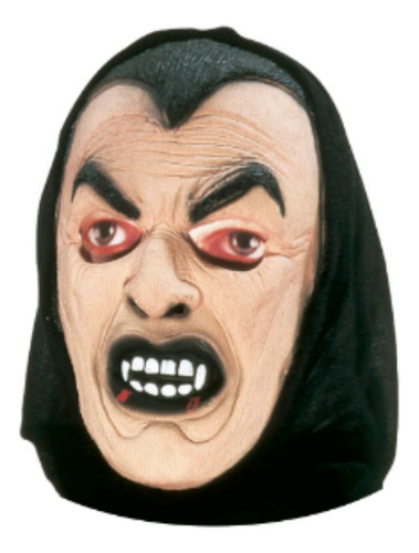 Máscara Dracula Com Capuz - 100% Látex (spook)