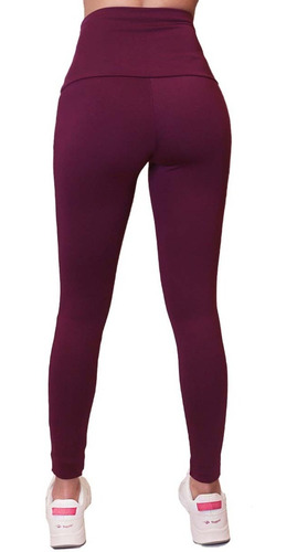 Imagen 3 de 10 de Calza Deportiva Mujer Wilson Chupin Tiro Alto Fitness Gym