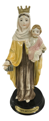 Virgen Del Carmen De Poliresina - Santini 10 Cm