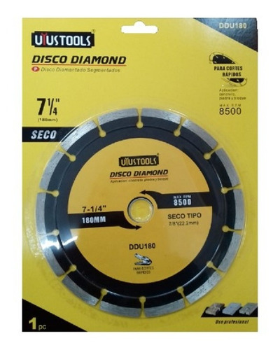 Disco Diamantado 180mm Seco Ddu180 Uyustools