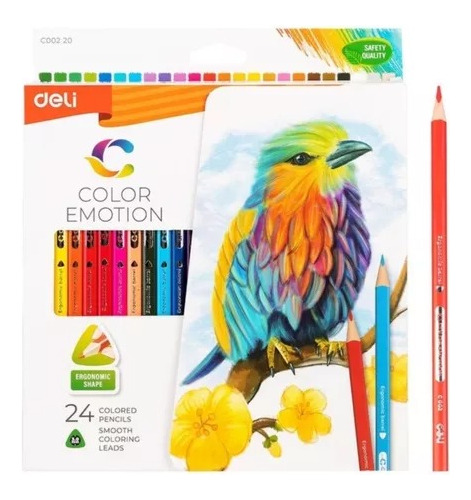 Caja 24 Lapices De Colores Color Deli Emotion Artisticos