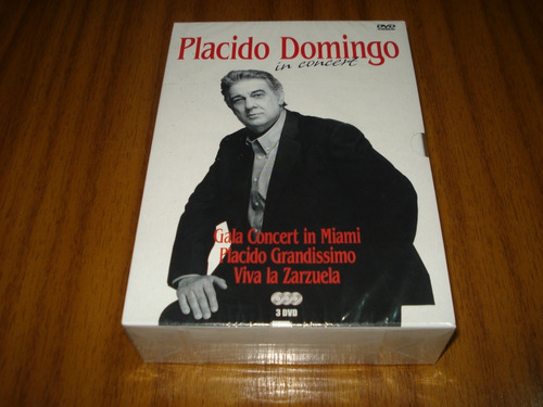  Box Placido Domingo / In Concert (nuevo Y Sellado) 3 Dvd