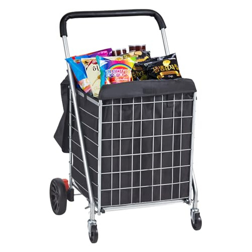 Carrito De Compras Plegable, Capacidad De Carga Estática De 