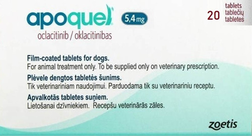 Apoquel Dermatologico Zoetis 5.4mg 20 Tabs