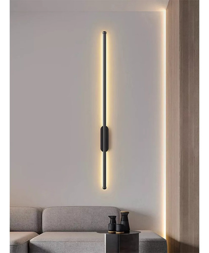 Lámpara De Pared Led Larga Negra Moderna De 11 W Para El Hog