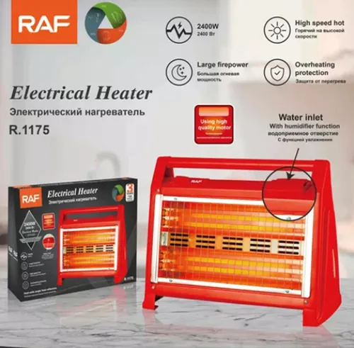 Calefactor Eléctrico Cuarzo Raf 2400w Estufa Eléctricar