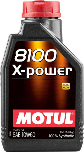 Aceite Motor 10w60 8100 X-power 100% Sintetico 3lt Motul