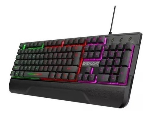 Imagen 2 de 6 de Combo Kit Gamer Teclado Y Mouse Shenlong C2001 Pc Usb