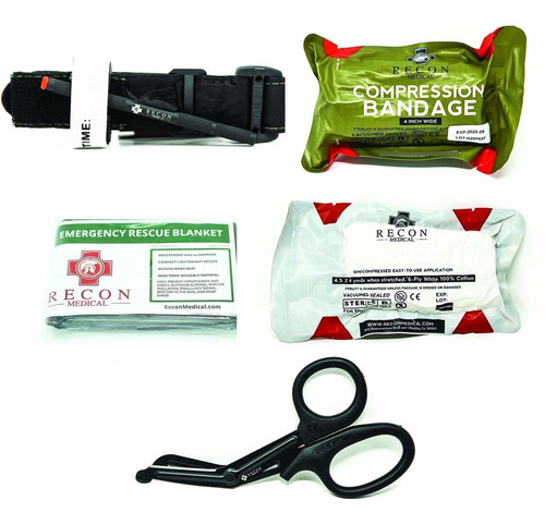 Imagem 2 de 10 de Recon Medical - Primeiros Socorros Kit C/ 6 Itens Importado