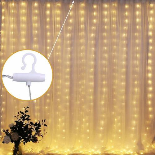 Cortina De Luces Led Estilo Vintage Cálida 3 X 3m 300leds