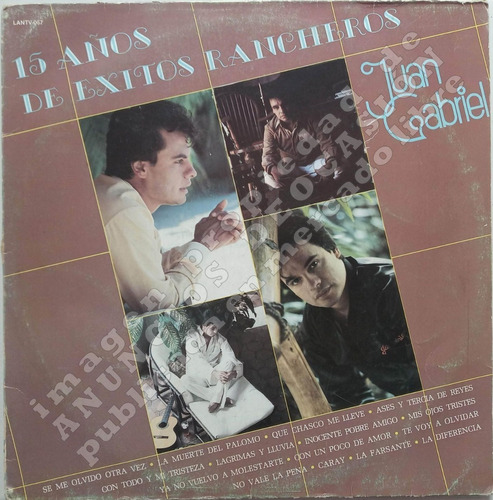 15 Años De Éxitos Rancheros - Juan Gabriel (1986) Disco Lp