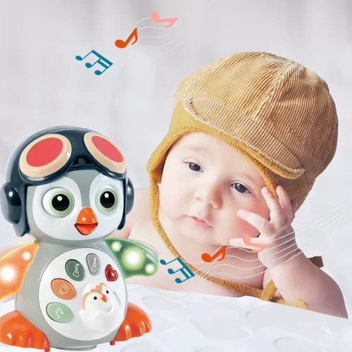 A Lámparas Eléctricas Universales Y Música Bailan Pingüinos