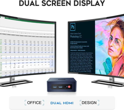 Imagen 10 de 10 de Mini Pc Intel 2.9ghz Ram 8gb 256gb M2 Dual Monitor Tv 4k Fhd