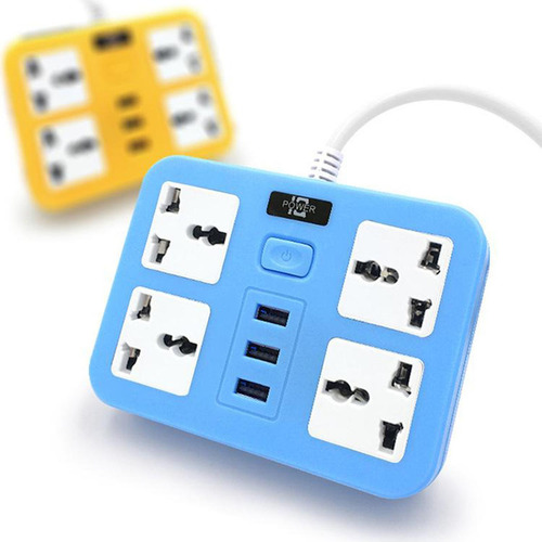 Cx1 Toma De Corriente 3 Puertos Usb Protector Contra