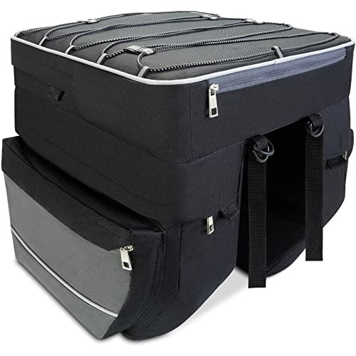 Bike Trunk Bag Extendable Large Capacity Saddle Bags Wa...